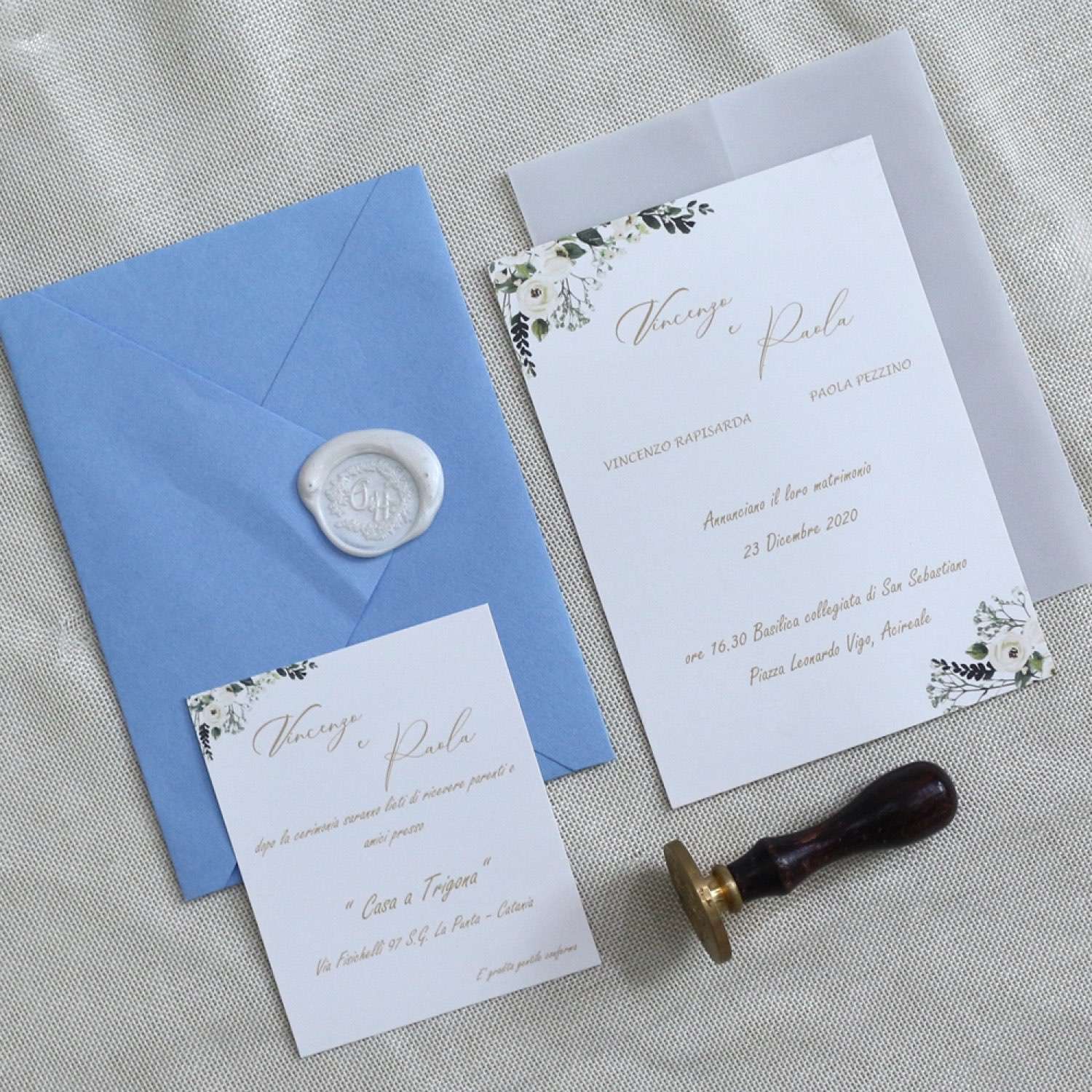 Simple Style Invitation Card with Vellum Paper Cover Business Invitation Card Customized